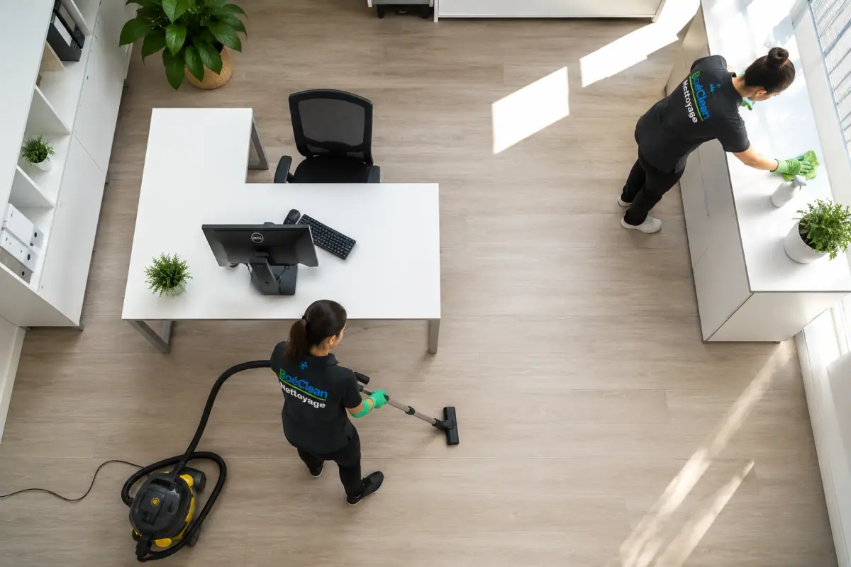 Nettoyage de bureaux professionnels en open space